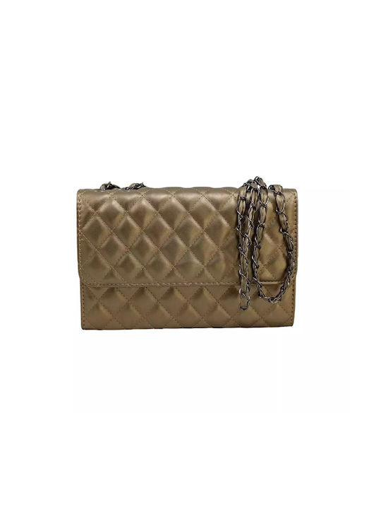 Damen Tasche Schulter Bronze