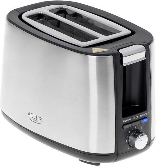 Adler Φρυγανιέρα 2 Θέσεων 900W Inox