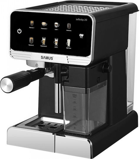Samus Infinity 20 Mașină de Espresso 1350W Presiune 20bar pentru Cappuccino Neagră