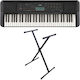 Yamaha Tastatur PSR-E283 mit 61 Tasten Standard Berührung mit Ständer Schwarz Standard-Paket I