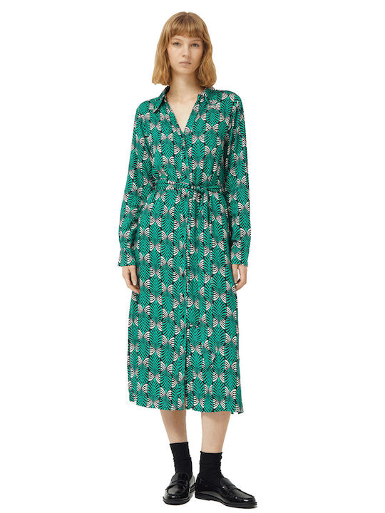 Compania Fantastica Midi Shirt Dress Dress Green