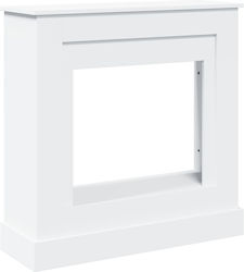 vidaXL Ecran de protecție pentru șemineu din metal 90x30x90cm Alb