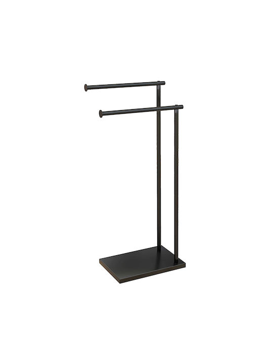 HomCom Single Wall-Mounted Bathroom Hook ​13x13cm Black