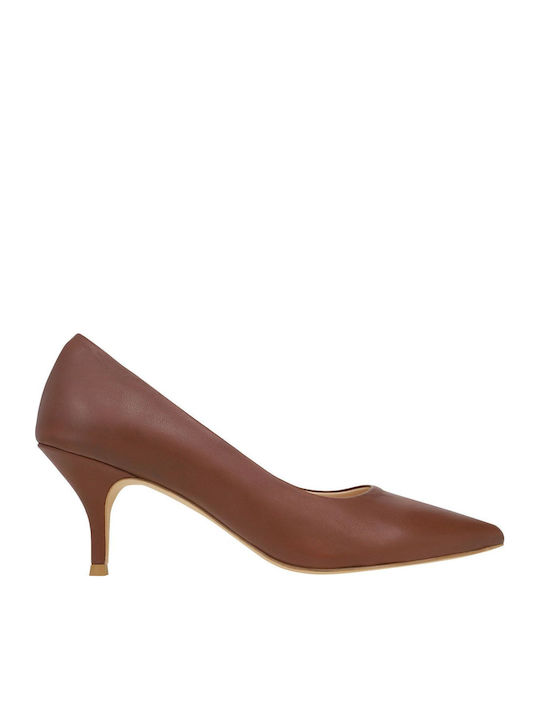 Haralas Leather Brown Heels