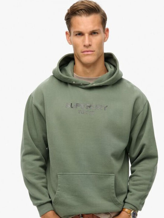 Superdry Hanorac pentru bărbați cu glugă Laurel Khaki