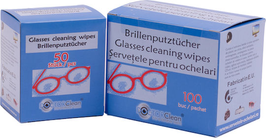 Doctor Clean Brillenputztücher Set 100 Stück + 50 Stück