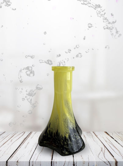 Shisha Vase Gefäß Glas Pyramide Schwarz Hellgrün Krümel