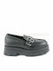 Leather Women's Moccasins in Black Color