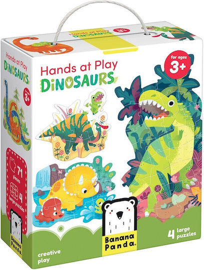 Παιδικό Puzzle Δεινόσαυροι για 3+ Ετών 36pcs Banana Panda