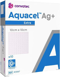 Convatec Aquacel Extra Ag+ Hydrofiber Medizinische Gaze 10x10cm