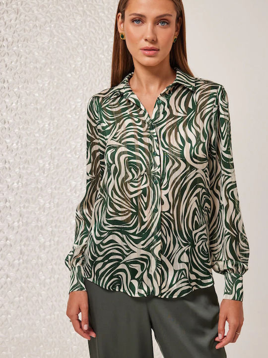 Enzzo Women's Long Sleeve Shirt Green