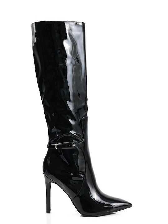 Black Women's Boots High Thin Heel