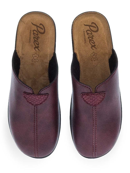 Parex Winter Damen Hausschuhe Burgundisch