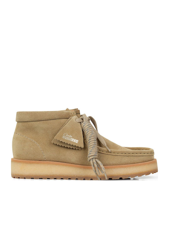 Clarks Wallabee Suede Chelsea Μποτάκια Μπεζ