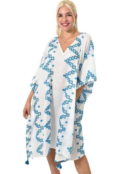 Potre Feminin Caftan de Plajă Blue