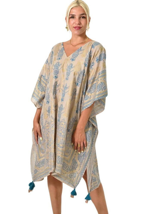 Potre Feminin Caftan de Plajă Beige