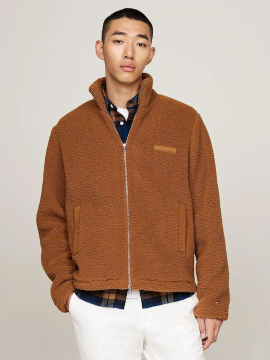 Men's Fleece Jacket Sherpa Brown