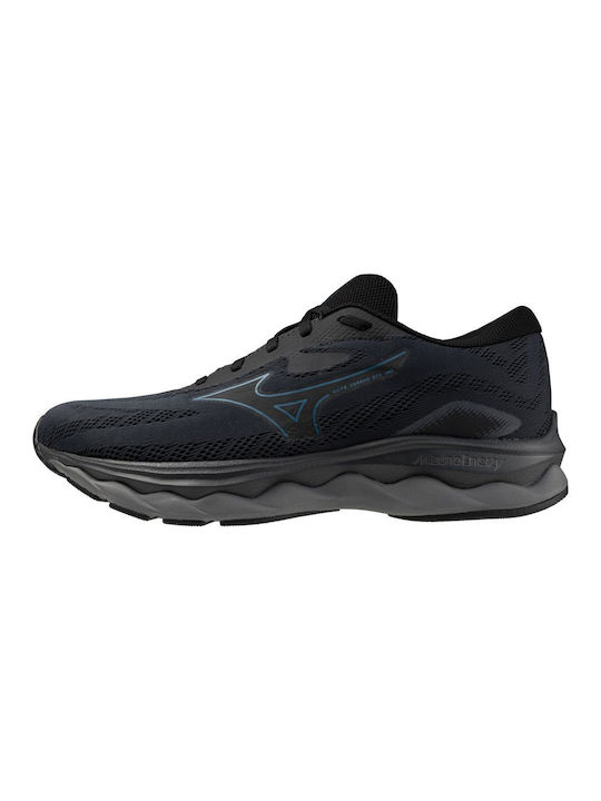 Mizuno Wave Serene Ανδρικά Αθλητικά Παπούτσια Running Μαύρα Αδιάβροχα με Μεμβράνη Gore-Tex