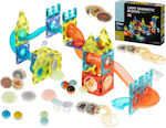 Magnetic Marble Run Ball Track Glowing Blocks 75 Pieces