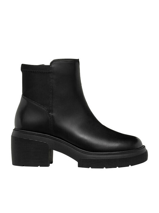 Geox Spherica Leder Damen Knöchelstiefel Schwarz