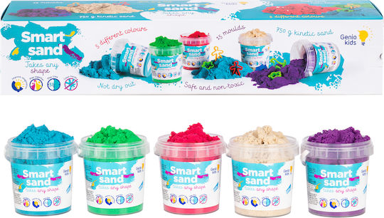 Genio Kids Set nisip kinetic Geniokids 5 culori 750 g
