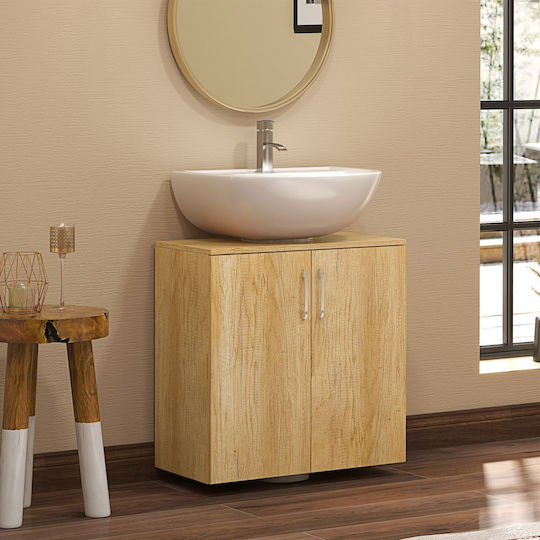 HomCom Countertop with Sink L60xW30xH60cm Natural Color