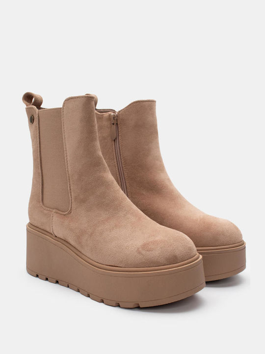 Luigi Damen Knöchelstiefel Beige