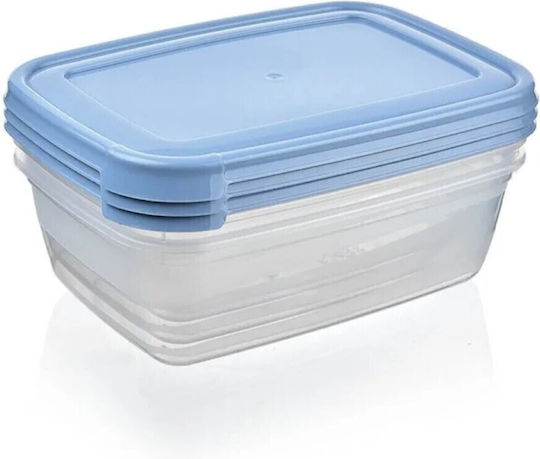 HS Aqua Lunchbox Kunststoff Blau 20x14cm 3Stück