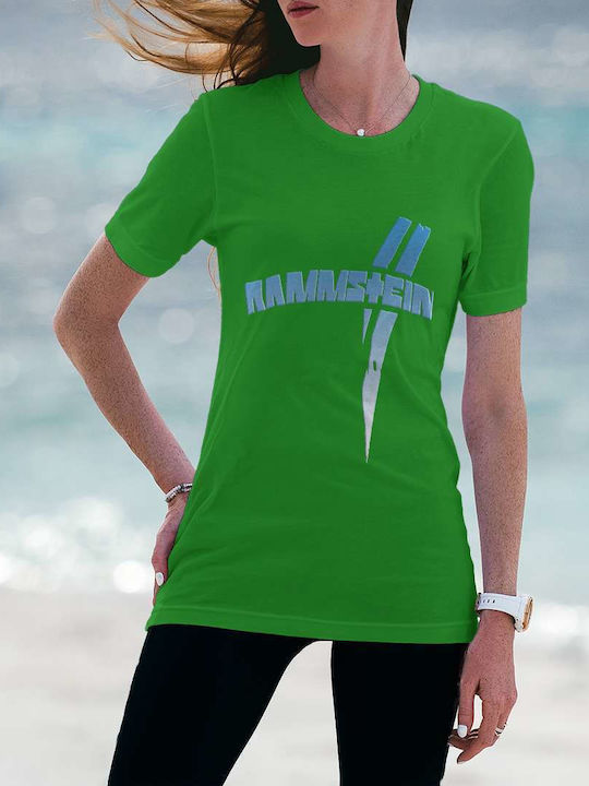 Rammstein Logo T-shirt Πράσινο Βαμβακερό