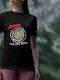 Abstract Skull Design Tricou Negru Bumbac
