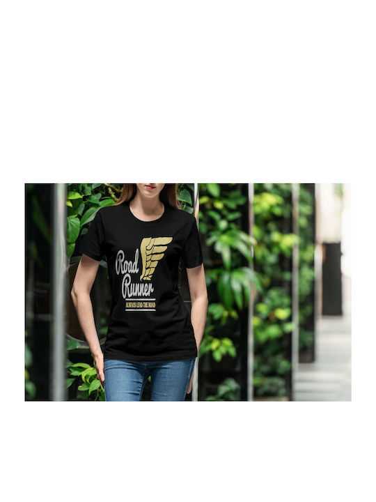 Road Runner Logo T-shirt Μαύρο Βαμβακερό