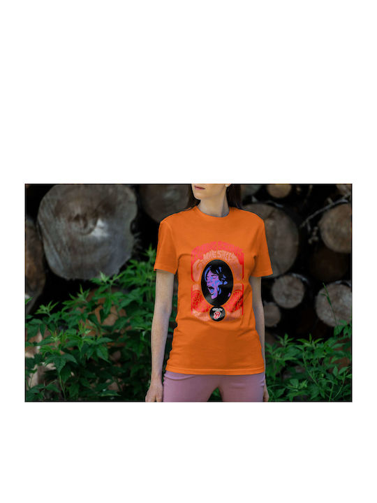 Poster T-shirt Rolling Stones Orange Baumwolle