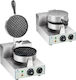 Single Round Teflon Waffle Maker A Diameter 18.5cm
