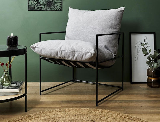 Πολυθρόνα 61x62.5x61cm Μαύρη Πολυθρόνα 61x62.5x61cm Μαύρη