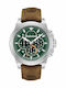Timberland Men's Watch 46mm Chronograph Battery with Brown Leather Strap