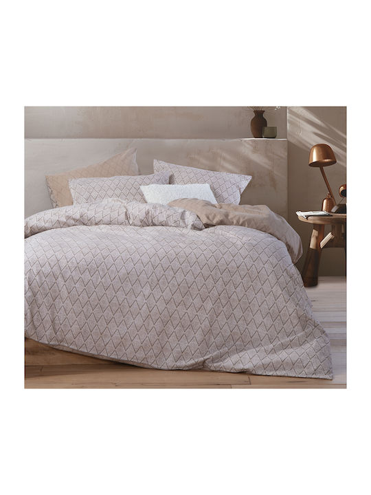 Nef-Nef Homeware Bettwäsche-Set Überdoppel 240x260cm. Torredo Beige 4Stück