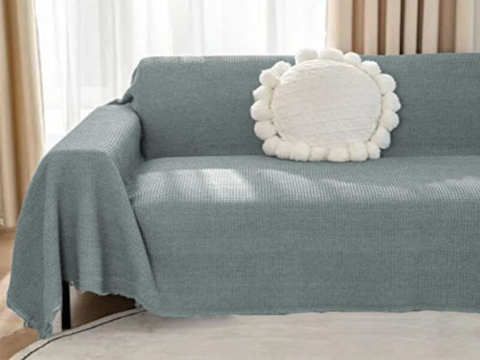 Throws Set 3 pcs Chenille Gray-Green