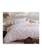 Nef-Nef Homeware Duvet Cover Set Cotton Queen with 2 Pillowcases 240x230 Plant Ecru
