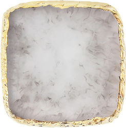 Square Marble Effect Material Mixing Palette Base 8.5x8.5cm Brown
