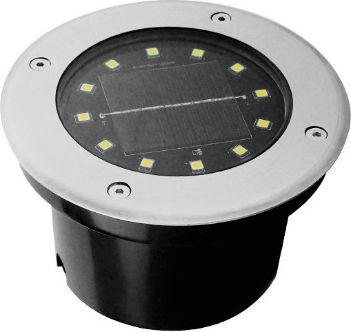 Elmark Ηλιακό Φωτιστικό Δαπέδου 5W 50lm Ψυχρό Λευκό 6000K με Φωτοκύτταρο IP65