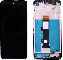 Οθόνη Moto με Πλαίσιο για Motorola Moto G22 (Μαύρο)