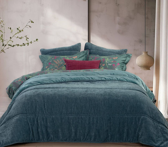 Nef-Nef Homeware Κουβερτοπάπλωμα Υπέρδιπλο 220x240εκ. Paradise Πράσινο 180 GSM
