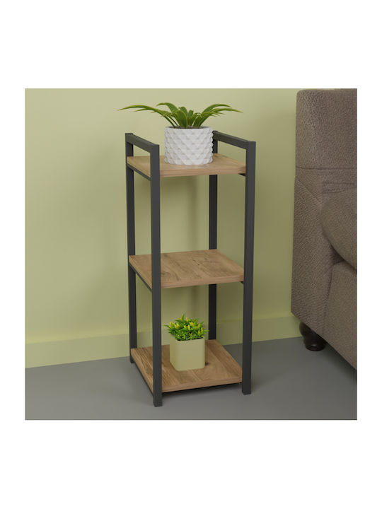 Bookcase Harvey Black-natural 33x28x70cm