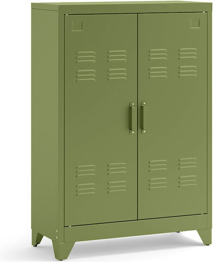 Dulap De Depozitare Pentru Birou Hiba Metalic Verde 33x75x110cm