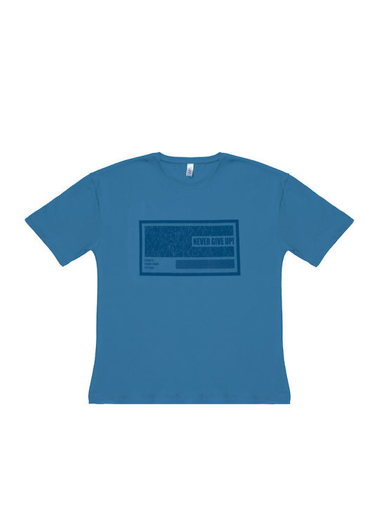 Παιδικό T-shirt Μπλε Ραφ Never Give Up