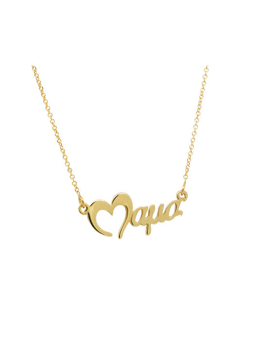 Necklace Mum from Gold 9 K