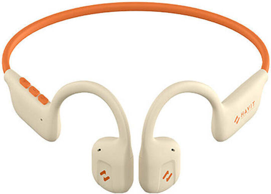 Havit Freego1 Air Conductie Osoasa Bluetooth Handsfree Căști cu Rezistență la Transpirație Bej