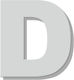 House Letter Sticker ''d'' 80 X 64 Mm White Mat...