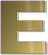 House Letter Sticker ''e'' 80 X 64 Mm Matte Gol...