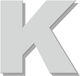 House Letter Sticker ''k'' 80 X 64 Mm White Mat...
